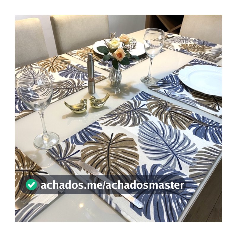 Jogo Americano de Tecido - Kit 4 peças - Mesa Posta