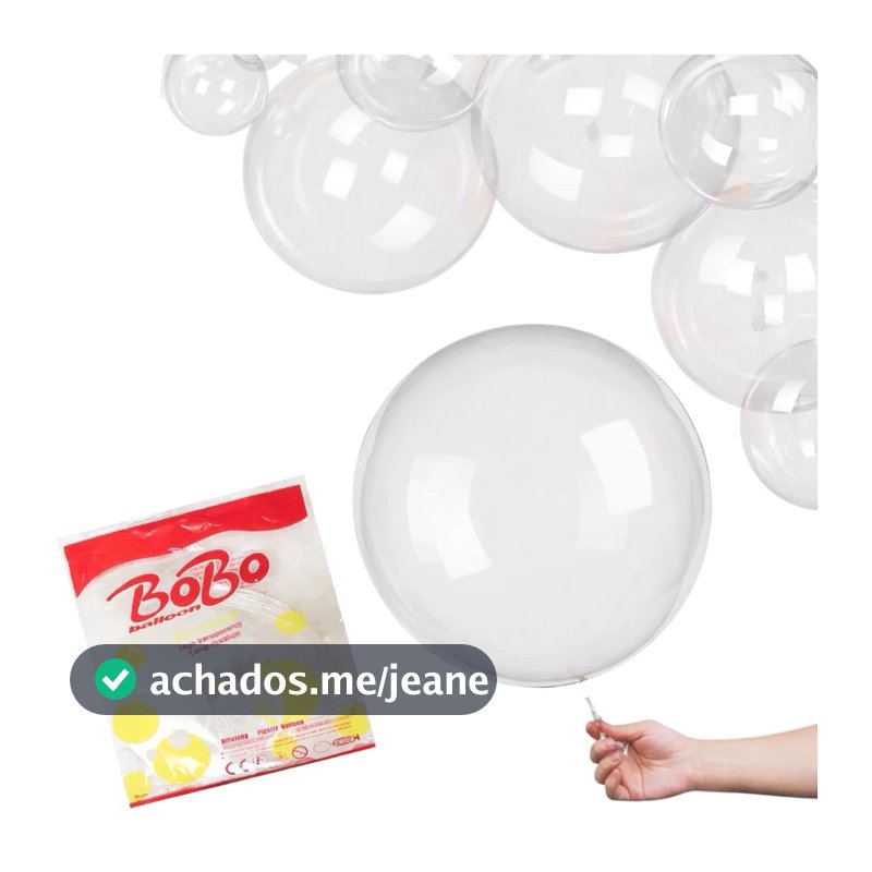 Kit 50 Unidades Balão Bubble 24" Polegadas 60 Cm Cristal Festas Decoração Eventos Cestas Presente