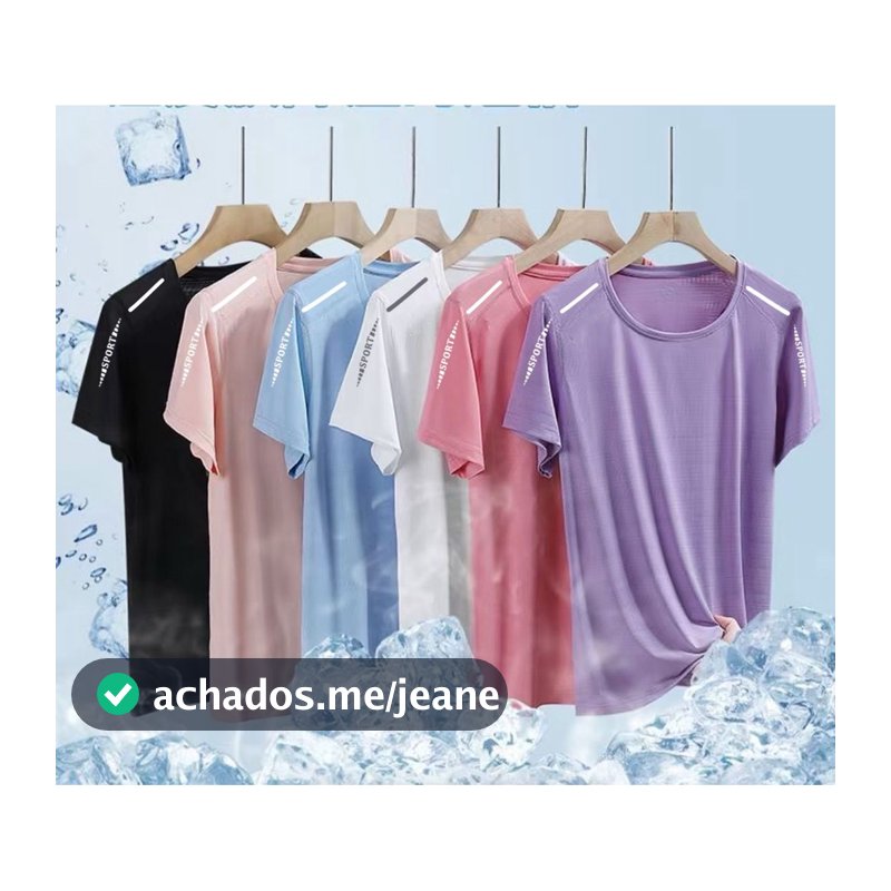KIT 1-3 Camisetas Femininas Esportivas de Manga Curta com Secagem Rápida, Tops para Treino para Academia, Yoga, Corrida