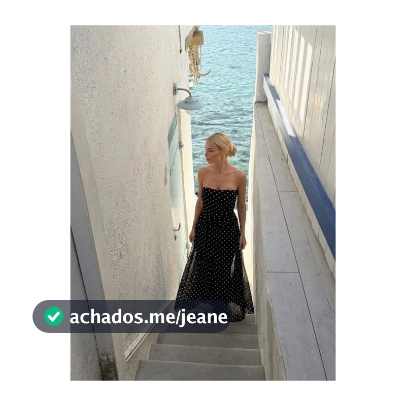 Vestido Midi Feminino Com Alças Removíveis Tomara que Caia de Poá com Saia em Camadas Dafne