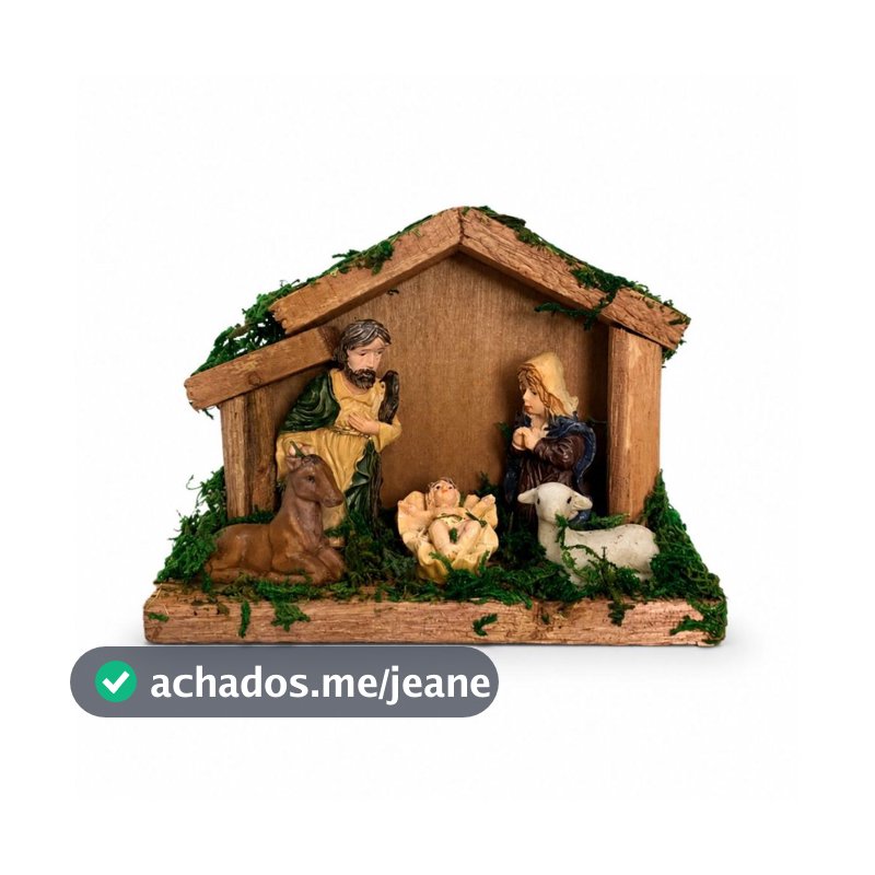 Presépio Natalino Resina Enfeite De Natal Casinha Taberna