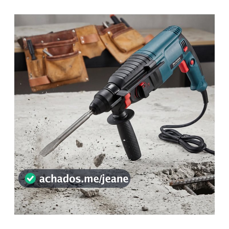 Martelete Perfurador Rompedor Martelo de Impacto Industrial Com Kit Completo de Peças, Tipo 20 (800W) e Tipo 26 (1300W)