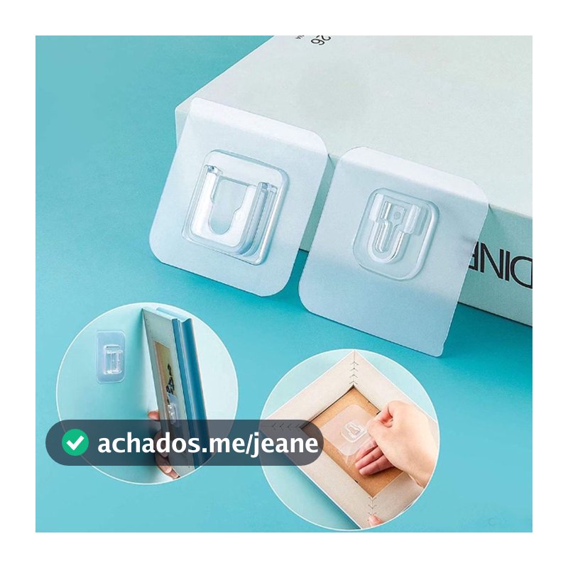Gancho Adesivo Dupla Face Super Forte Multi Uso