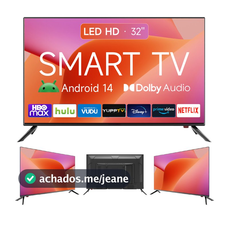 Smart TV 32 polegadas LED HD Wi-Fi TV 60Hz 32wdsnbx 100/240v Android 14