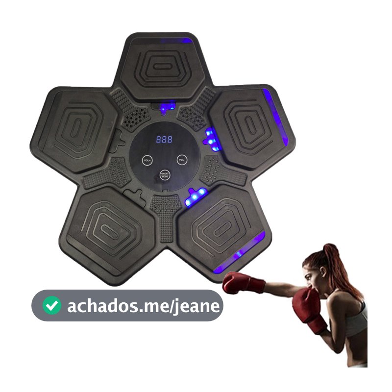 Maquina De Boxe Soco Inteligente Interativo Treinamento Exercicio Muscular Fitness Luta Agilidade Wall Target Boxing Musica