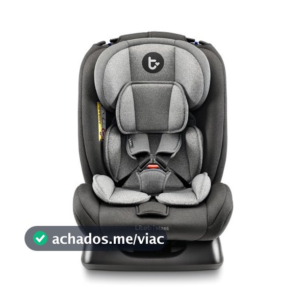 Cadeira Para Auto 0-36 Kg Litet Mass Preta e Cinza - BB458