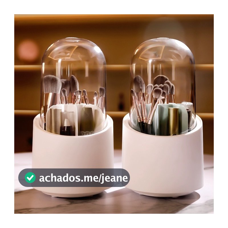 Rotação Organizador Portátil 360º De Mesa Cosmético Maquiagem Porta-escovas Batom Caixa Tubo