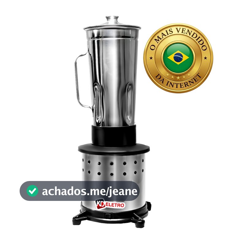 Liquidificador Industrial Alta Rotação 2 Litros Prata com Jarra de Aço Inoxidável 220v