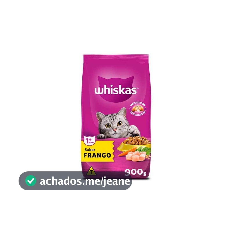 Ração Para Gatos Adultos Frango 900g Whiskas