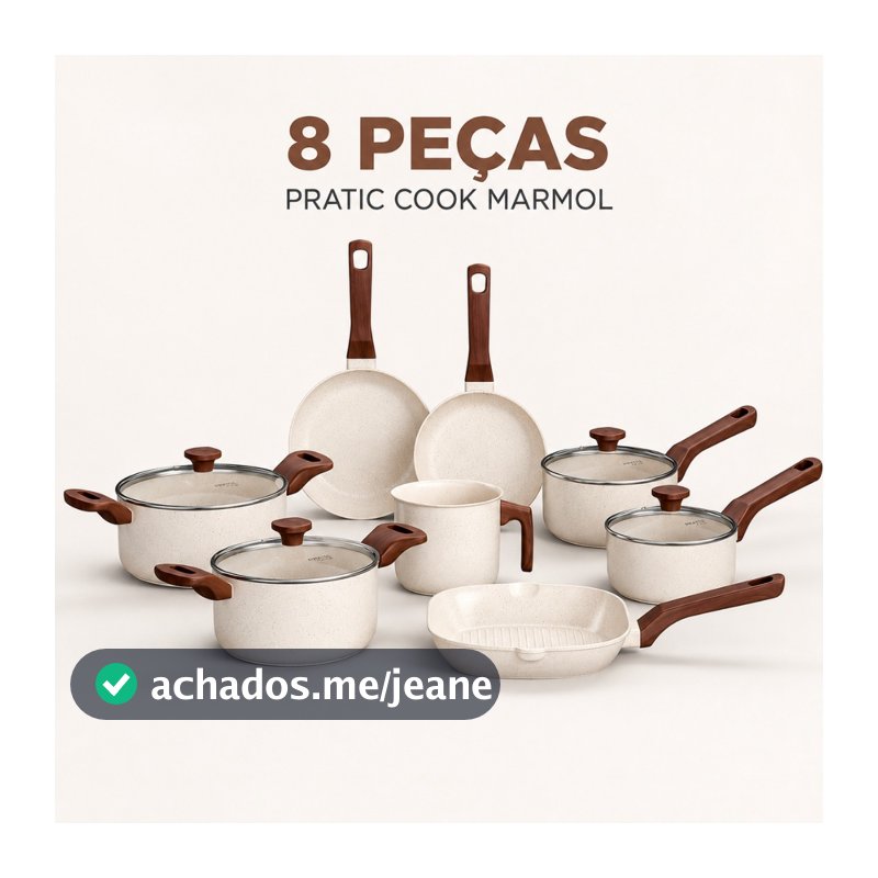 Conjunto de Panelas Antiaderente Cerâmica até 8 Peças Mimo Style