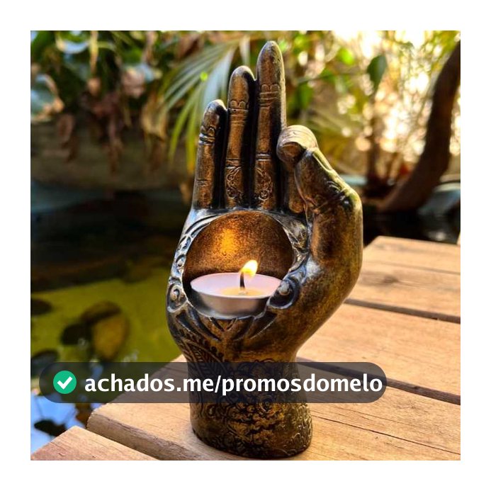 Incensário e Porta vela "Mão de Fátima""Hamsá" ou "Khamsa" peça em gipsita resinada.