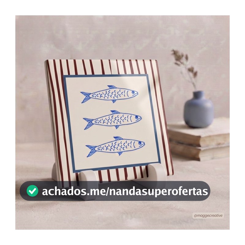 Azulejo Decorativo 20x20cm | Coleção Mediterrânea