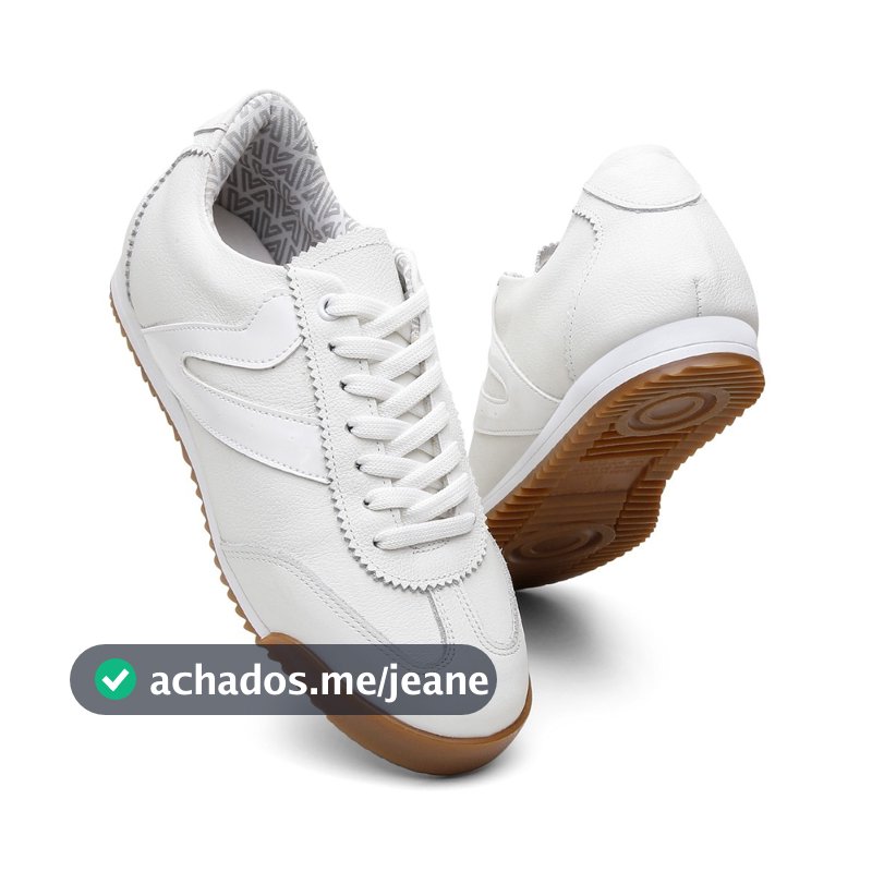 Tênis Feminino Vittal Couro Legítimo Naomi Casual Retrô Clássico