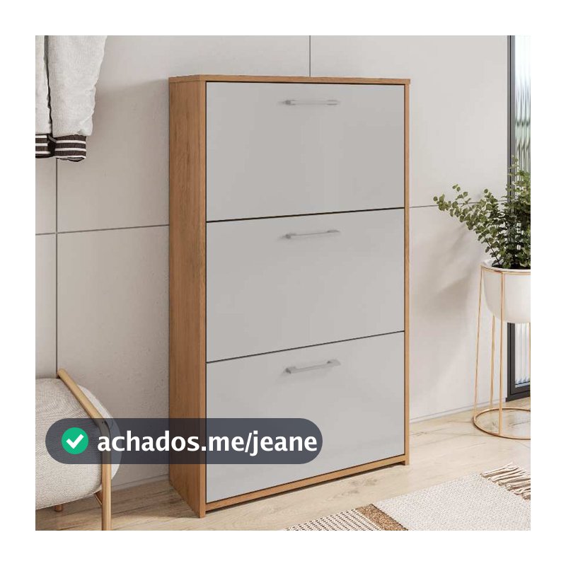 Sapateira Vertical com Portas Organizadoras Armário Multiuso Decorativo Sala Quarto e Hall Entrada