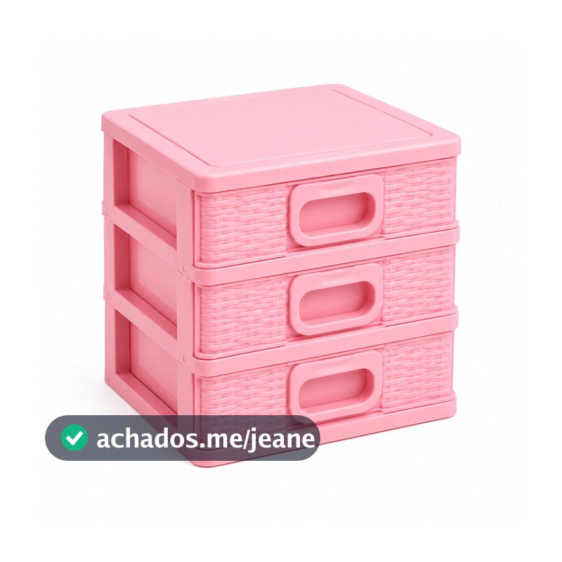 Gaveteiro Organizador de Mesa 3 Gavetas Compacto Porta Treco Multiuso