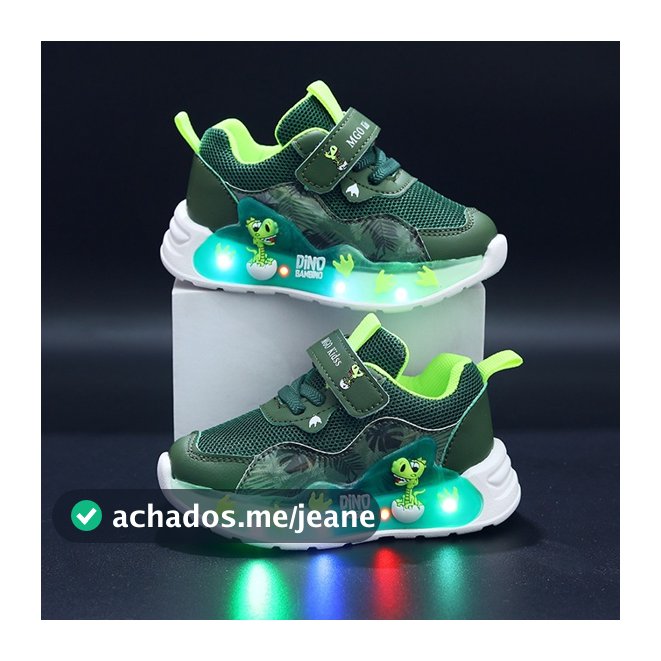 Tênis infantil Meninos Meninas Sapatos casuais de luz LED dos desenhos animados