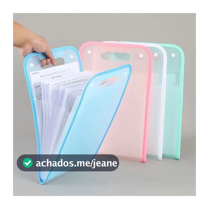 Pasta Sanfonada Para Documento Com 12 Divisórias E Pasta Prancheta Tamanho A4 Escritório Escolar