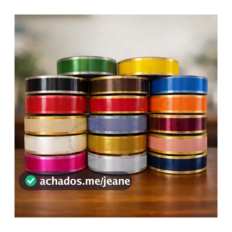Fita Decorada 3D 32mmx100m Maxi Albano Laço Presente Decoração Embalagem Diversas Cores
