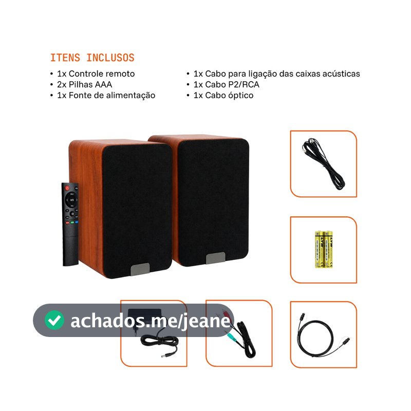Monitor de Áudio Tomate MTS-2056 100W Bluetooth HDMI ARC Óptico