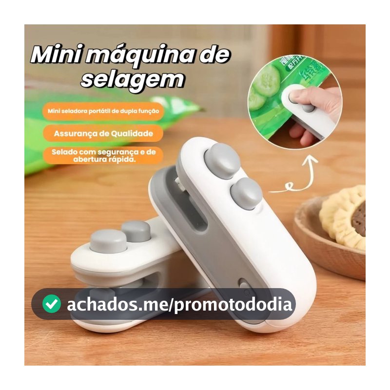 1/2/3/4  Peças Mini Máquina Seladora Recarregável Para Embalagens Plásticas - Selagem Rápida/ Alta Qualidade/ Promoção