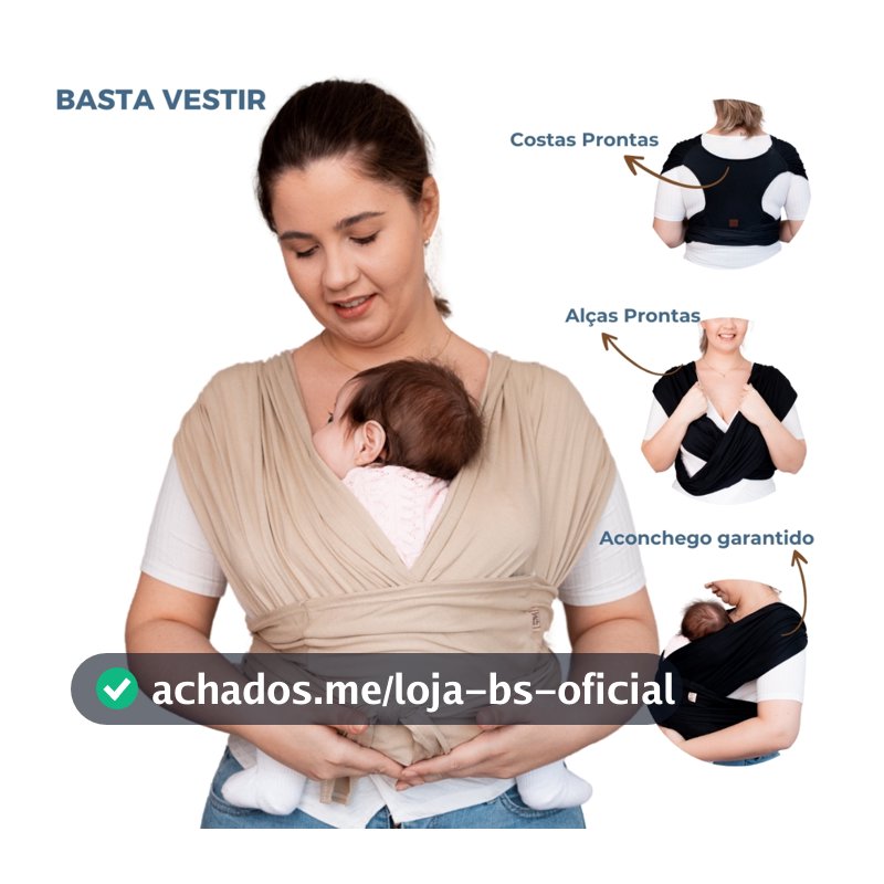 Sling de Vestir sem amarrar , Little Beni, Caguru, Wrap Sling Algodão