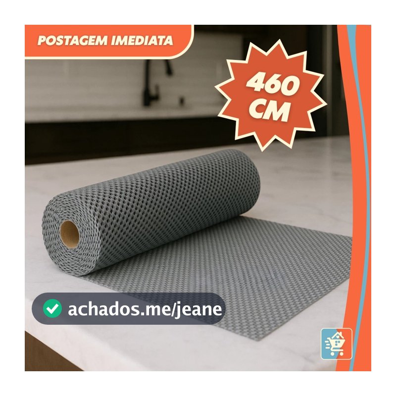 Forro Antiderrapante Multiuso para Gavetas, Armários e Prateleiras – Fácil de Cortar e Aplicar