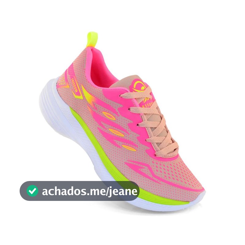 Tenis Masculino Escolar Academia Original FREEDOM Corrida Caminhada Lançamento Rose Limao