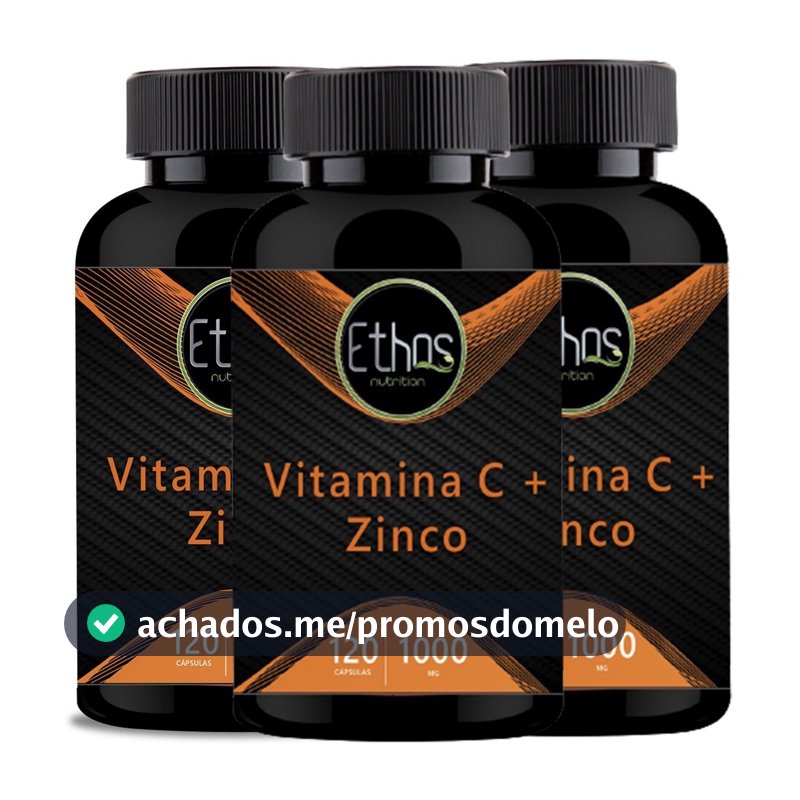 3 Vitamina C  com Zinco 1000mg - 360 Cápsulas