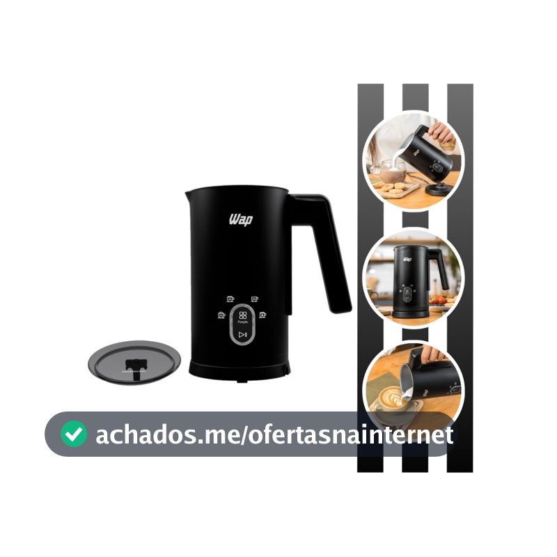 Espumador De Leite Prosdócimo WE300 Potência de 450W 4 Em 1 Com Base Aquecedora Batedor Com Imã Wap