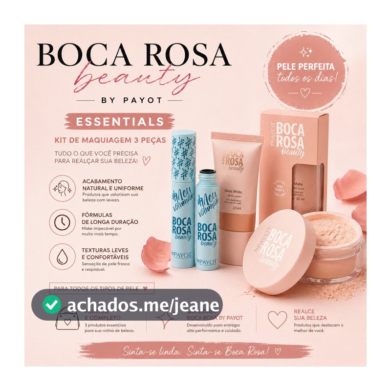 Boca Rosa by Payot Kit Completo 3 Itens – Pele Perfeita com Alta Cobertura