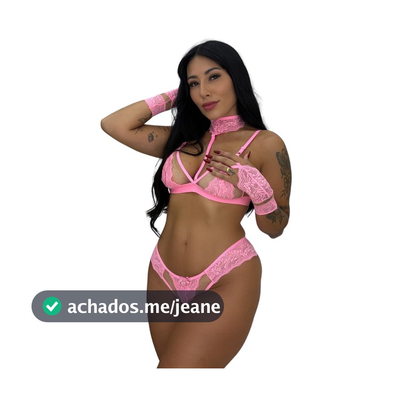 Conjunto Sutiã sem Bojo Calcinha Coleira e Luva Lingerie Feminina Moda Íntima