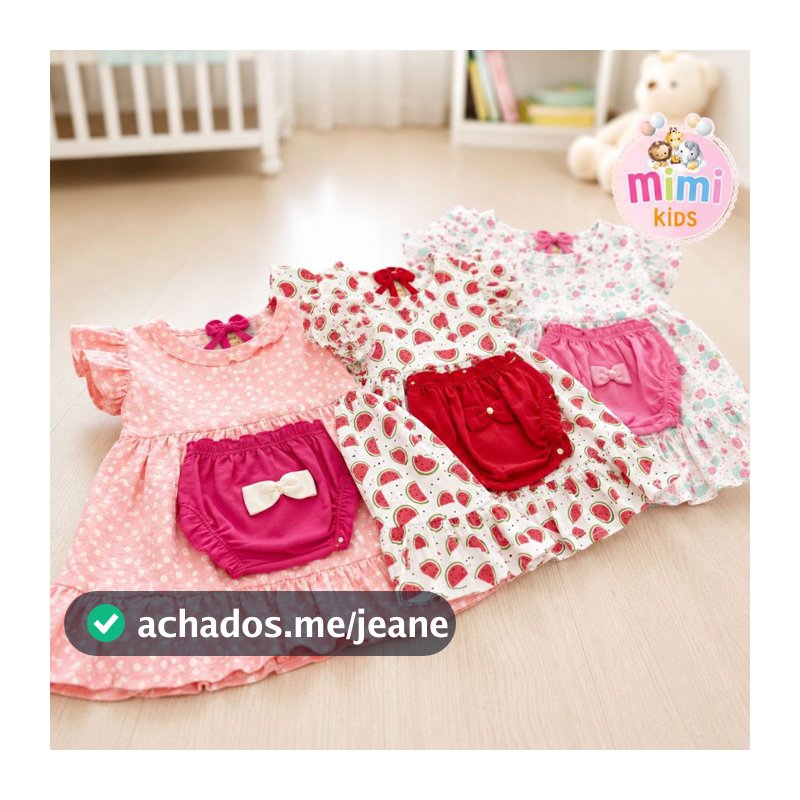 Roupa Infantil Menina Kit 3 Peças Conjunto Feminino Criança Pronta Entrega 0 a 4 Meses Sortidas