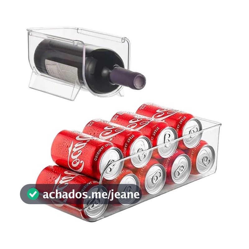 Organizadores De Geladeira Armário Garrafas e Latas