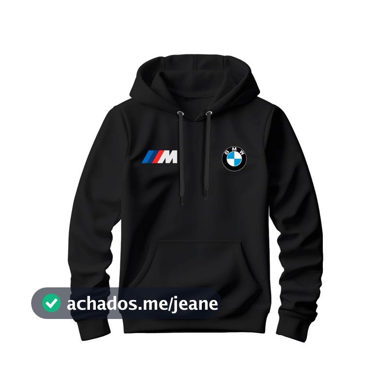 Moletom Canguru Premium Estampado BMW Carro Esportivo Blusa de Frio Confortável Inverno FRIO