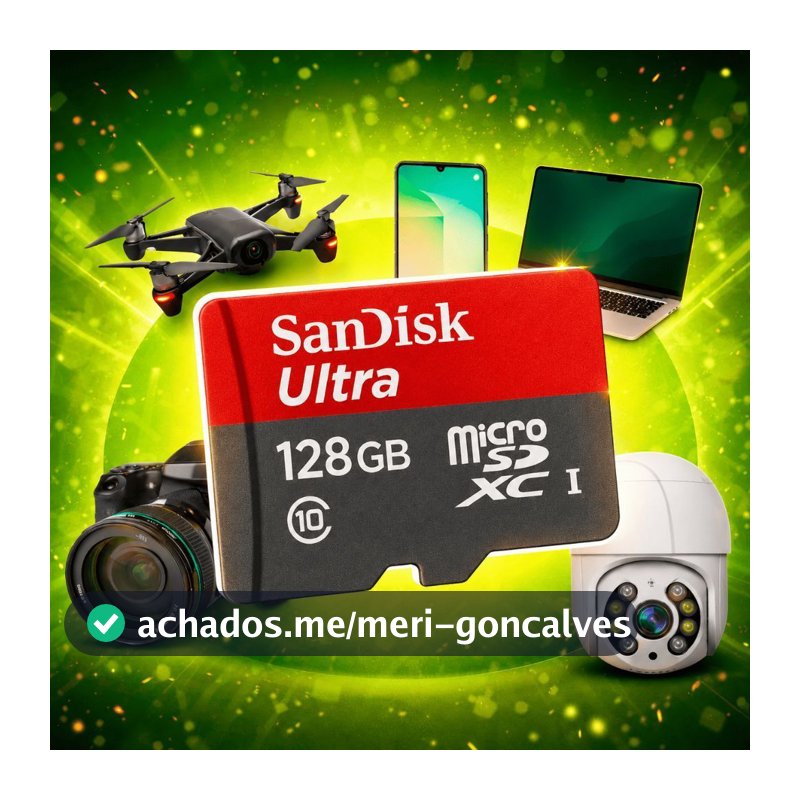 Cartão De Memória 128 Gb Para Câmeras Wi-fi Drones Micro Sd