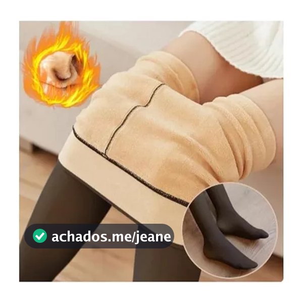 Jcolour Meia‑Calça Térmica Translúcida Feminina Cintura Alta Forro Quente Inverno 1 ou 2 Peças