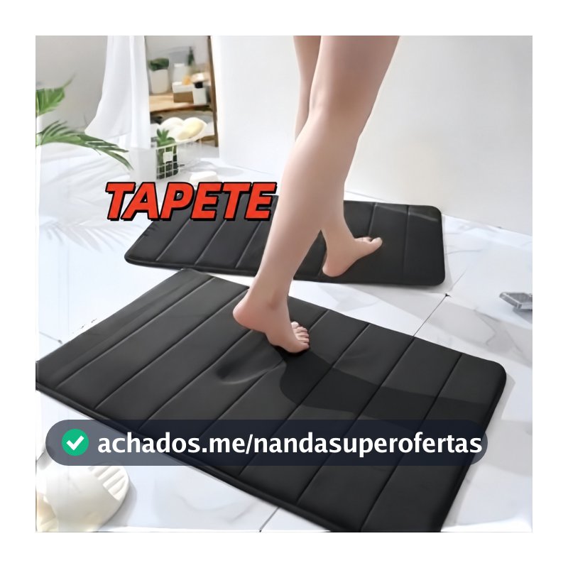 Tapete Soft Macio Antiderrapante Banheiro Sala e Quarto Super Absorvente