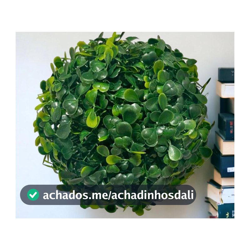 Kit 2 Buchinho Artificial 13 Cm Verde Bola De Grama Topiaria