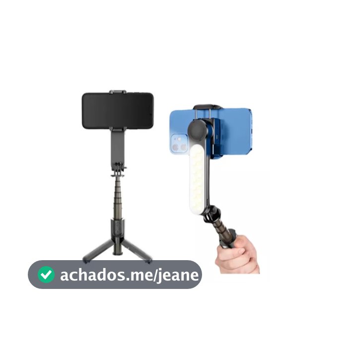 Estabilizador Gimbal Com Led Smartphone Bluetooth Tripé L09