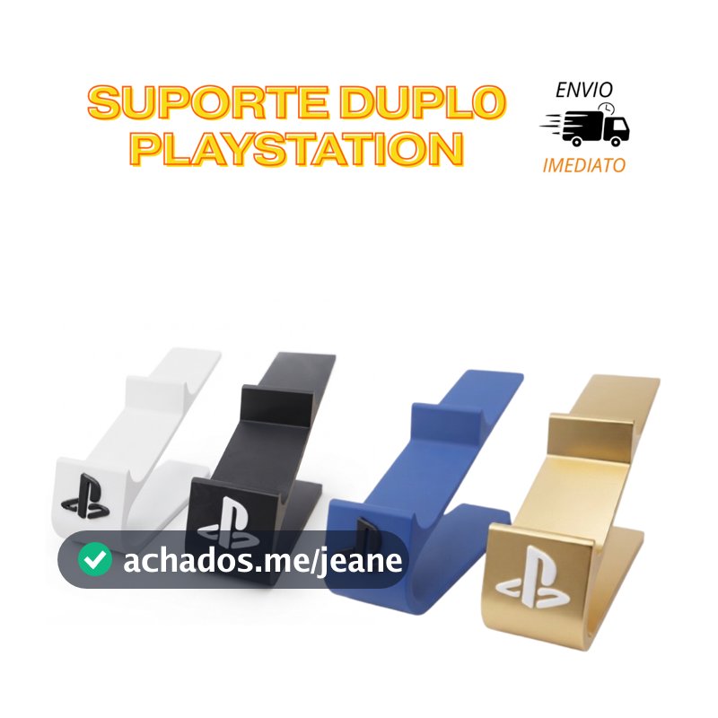 Suporte Duplo Controle PS5 PS4 DualSense Organizador 2 Controles Gamer Várias Cores