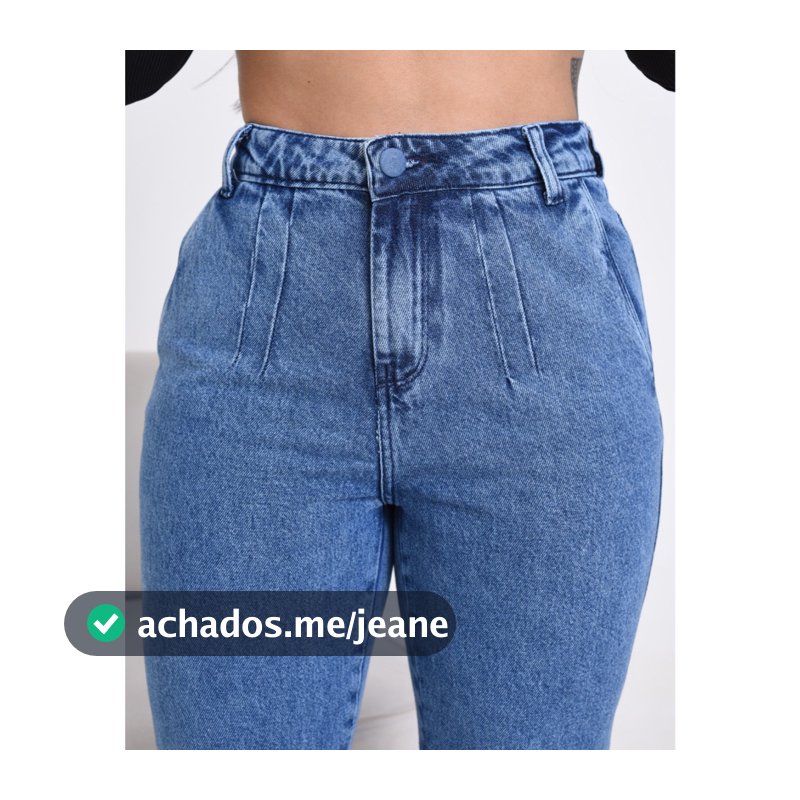Calça Feminina Jeans MOM Premium Cintura Alta 100% Algodão LISA