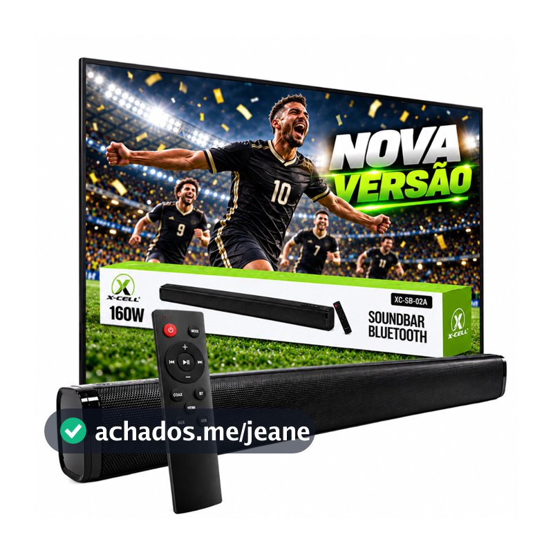 Caixa de Som Soundbar Bluetooth Home Theater Som Potente Grande para Tv Cinema Soundbar Projetor