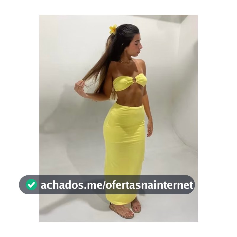 CONJUNTO LONGO COM SAIA E CROPPED FEMININO