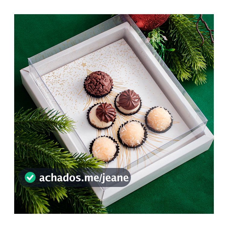 10 Caixas de 6 Doces Natalinos - Docinhos Natalinos - Natal - Confeitaria - Caixa de Docinhos
