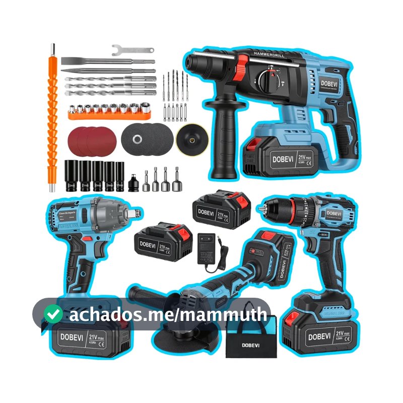 4 Em 1 Kit Ferramenta Elétrica Furadeira De Impacto Dobevi