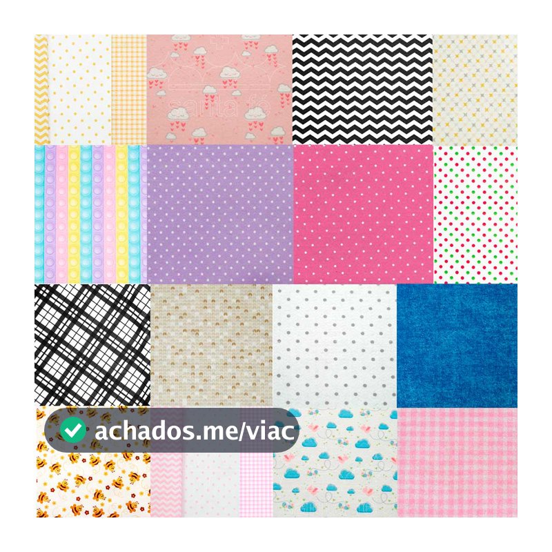 Feltro Estampado Santa Fé 25cm x 1,40m Tecido Artesanato Costura