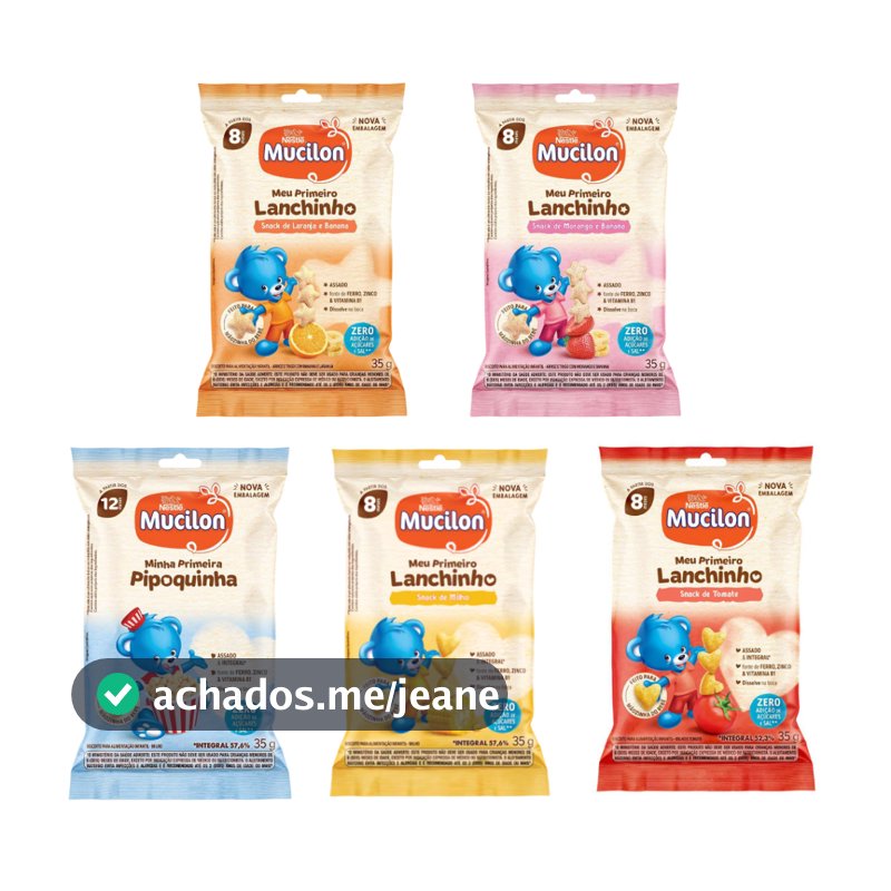 Kit 5 Mucilon Meu Primeiro Lanchinho Sabor Variado - Nestlé
