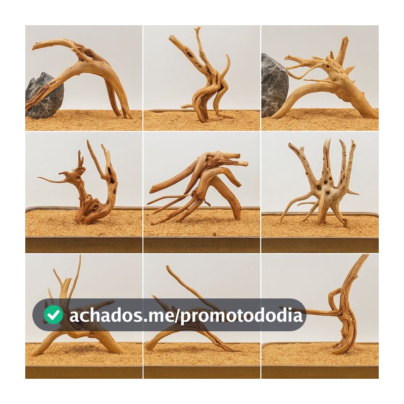 Enfeite Tronco Natural Raiz Madeira Para Decoração de Aquarios Plantado Agua Doce Lagos e Terrários