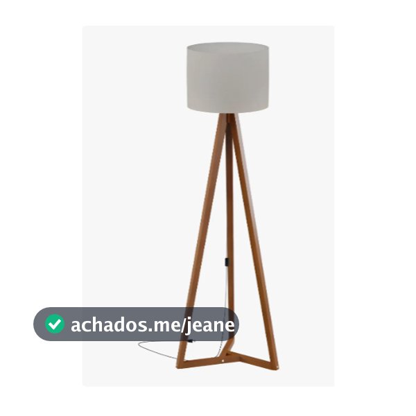 Luminária De Chão Classic Moderna Com Pés De Madeira