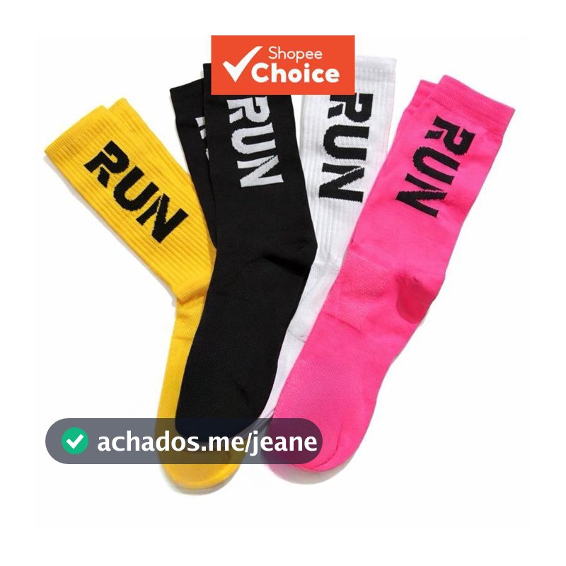 Kit 3 Pares de Meias Esportivas Unissex para Corrida e Caminhada em Poliamida – Envio Rápido
